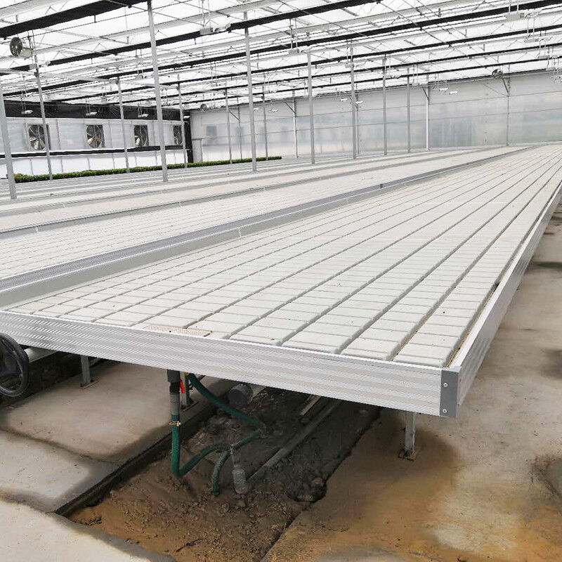 Sera Hidroponik Topraksız Kültür Ebb Sel Büyüme Masası Tohum Yemeği Salata için Yuvarlak Bench